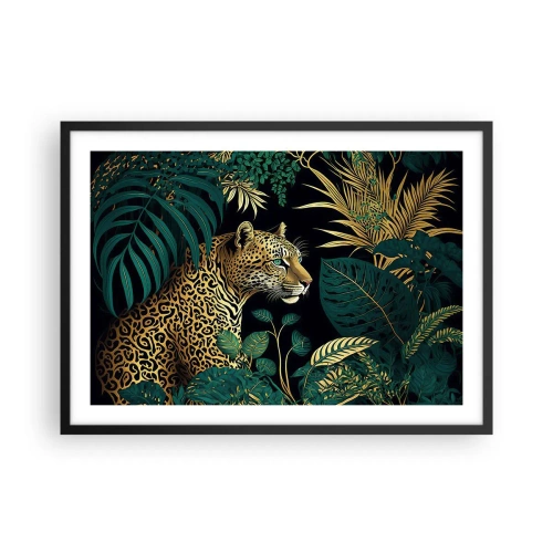 Plakát v černém rámu - Domácí v džungli - 70x50 cm