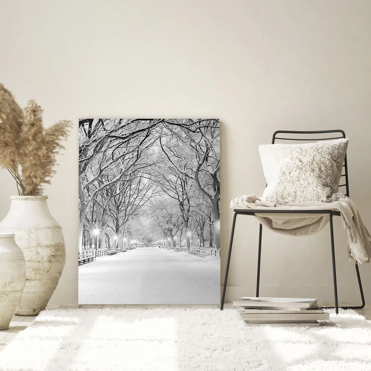 Obraz na skle - Čtyři roční období – zima - 50x70 cm