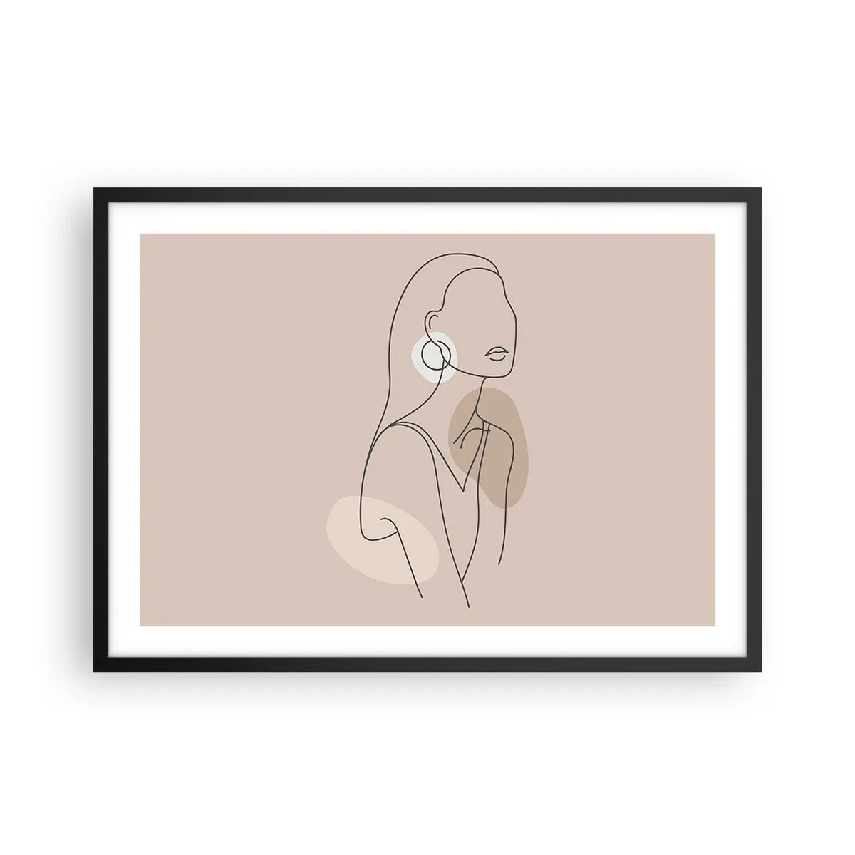 Plakát v černém rámu - Dívčí ikona - 70x50 cm