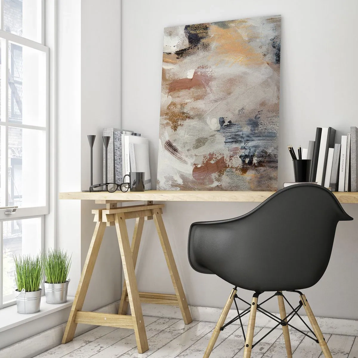 Obraz na skle - Mlhavá abstrakce - 50x70 cm