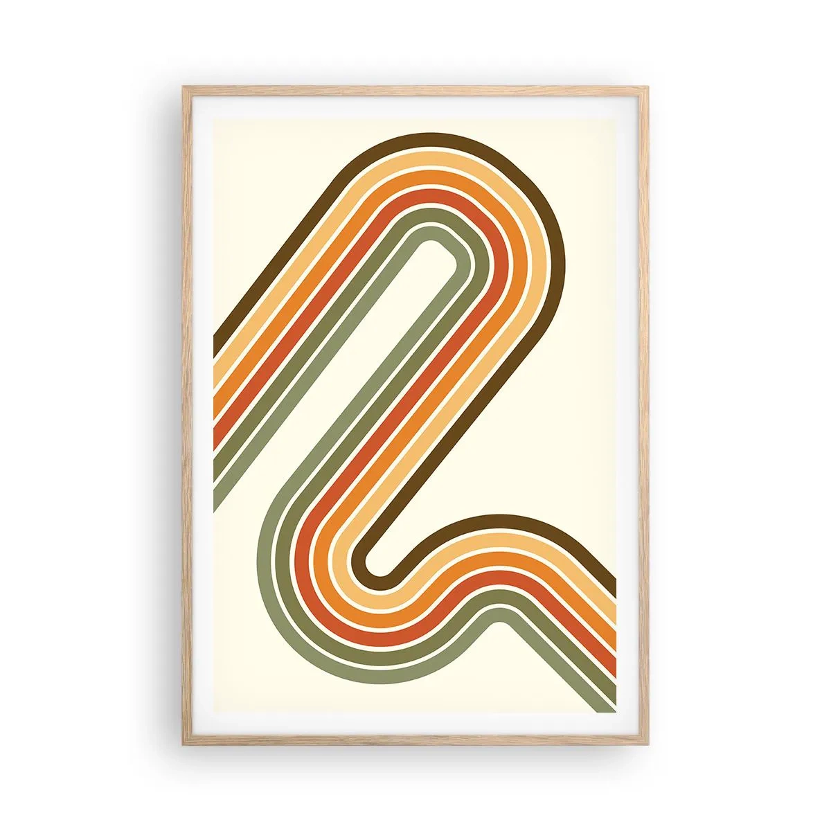 Plakát v rámu světlý dub - Kličkování do cíle - 70x100 cm