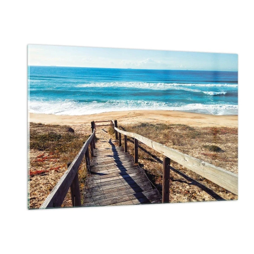 Obraz na skle - Běž! - 120x80 cm