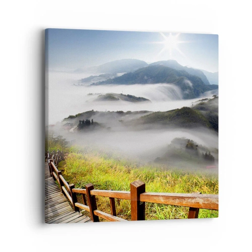 Obraz na plátně - Utkané ze záře a mlhy - 40x40 cm