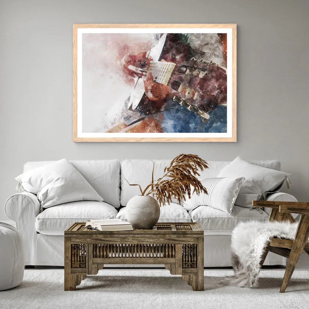 Plakát v rámu světlý dub - Co si o tom myslíš? - 50x40 cm