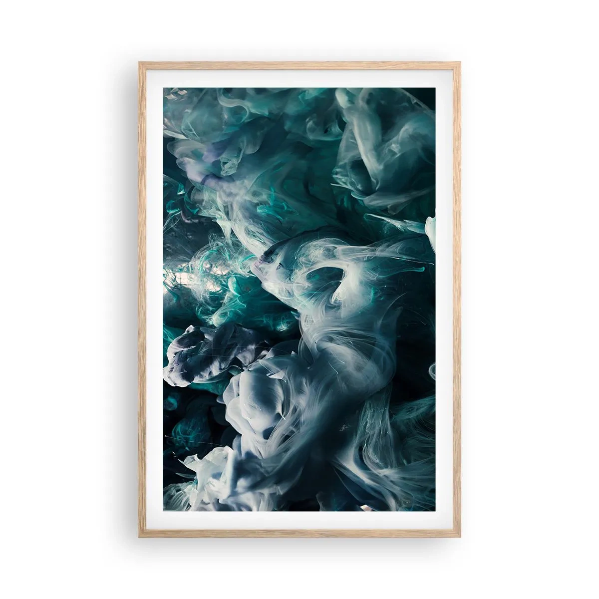 Plakát v rámu světlý dub - Pohyb barvy - 61x91 cm