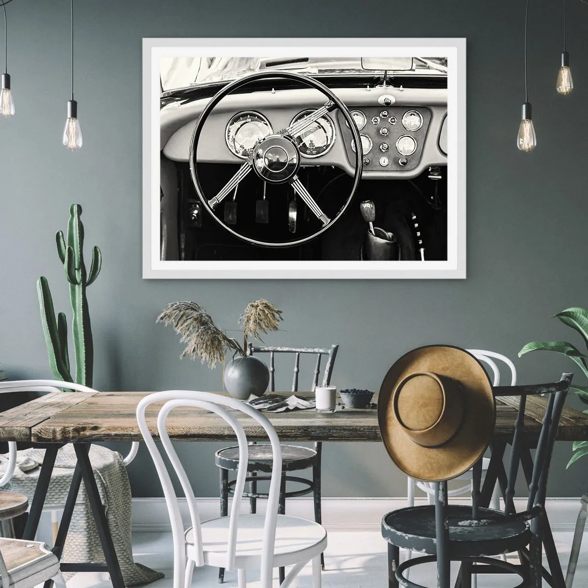 Plakát v bílém rámu - Sen sběratele - 100x70 cm