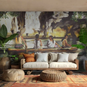 Fototapeta Premium Canvas - V polynéském ráji - Cestování, Krajina, Řeka - 250x175 cm