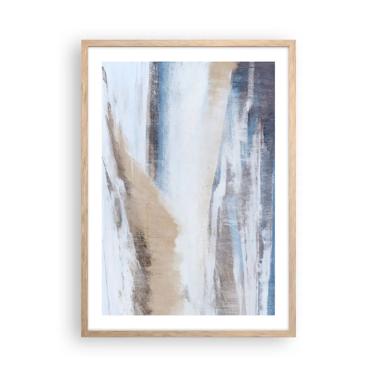 Plakát v rámu světlý dub - Zimní kompozice - 50x70 cm
