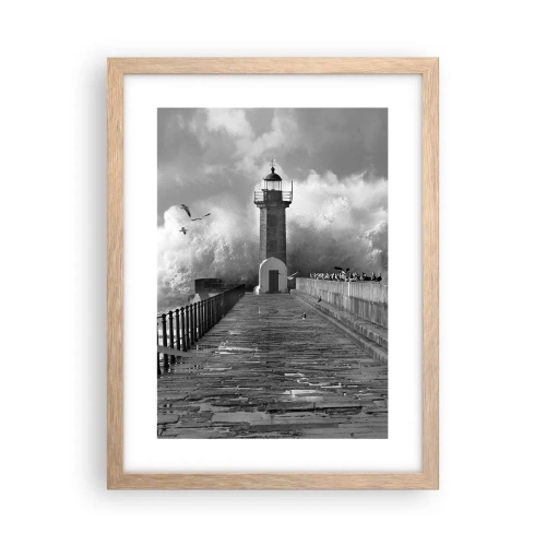 Plakát v rámu světlý dub - Nebojácná - 30x40 cm