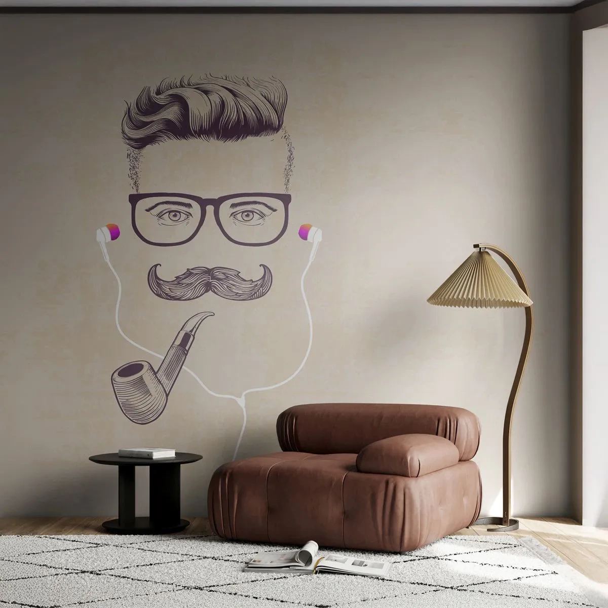 Fototapeta Samolepicí Deluxe Sticker - Skutečný muž? - Muž, Abstrakce, Trubka - 250x175 cm