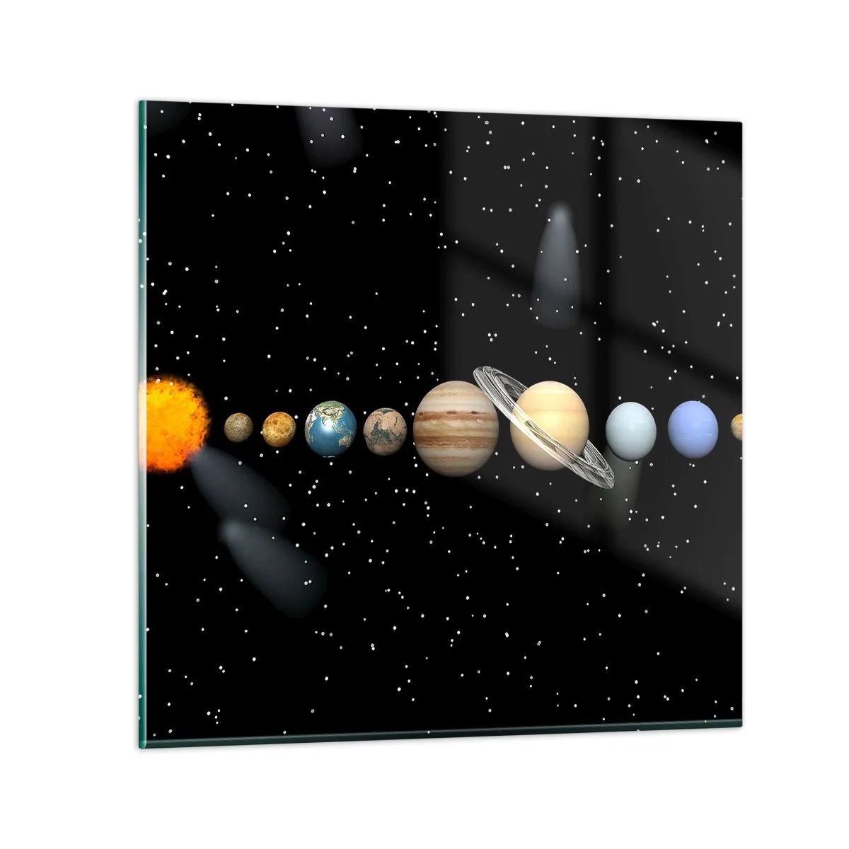 Obraz na skle - A planety šílejí, šílejí… - 70x70 cm
