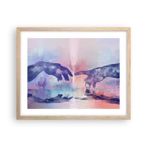 Plakát v rámu světlý dub - Božská jiskra života - 50x40 cm