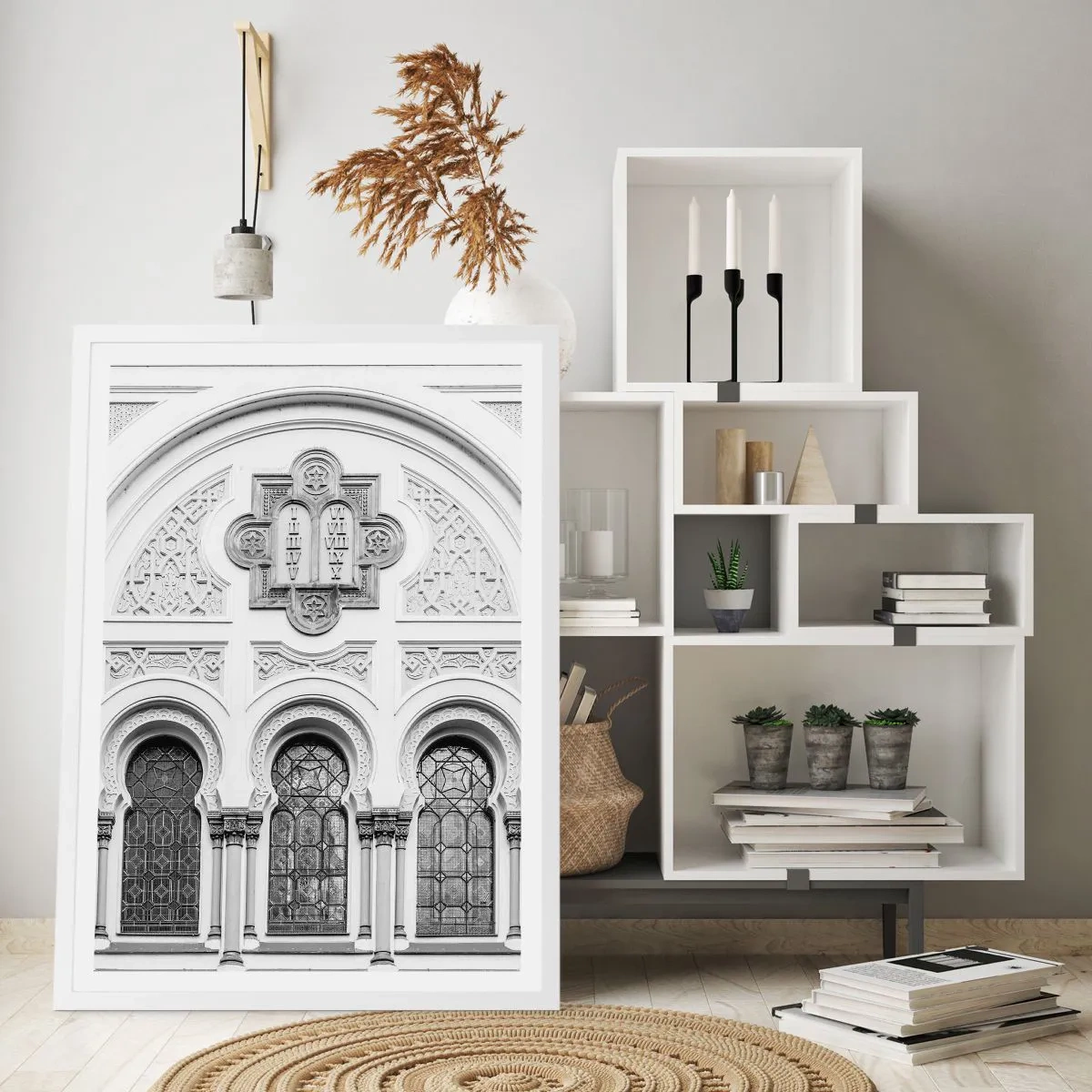 Plakát v bílém rámu - Na pomezí kultur - 61x91 cm