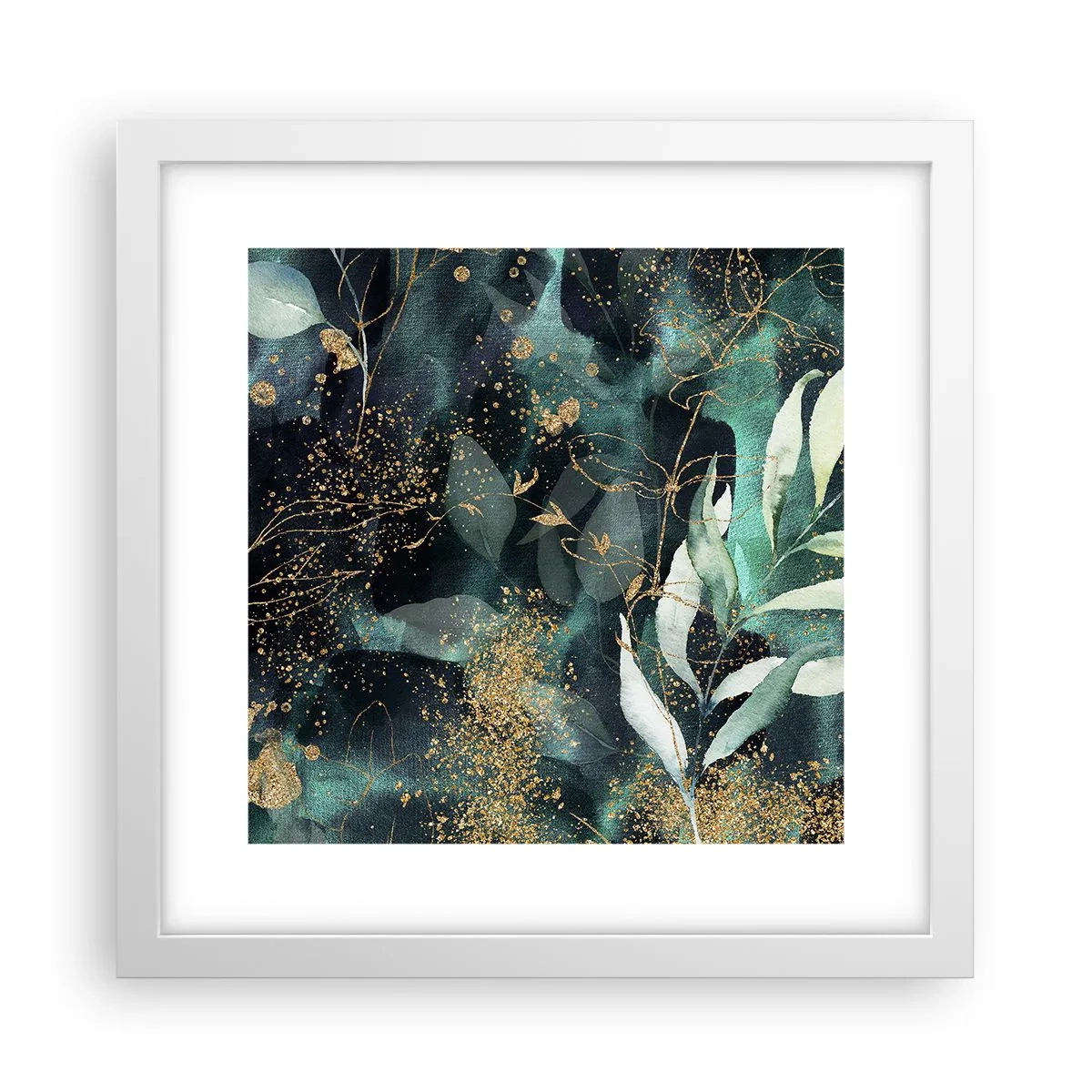 Plakát v bílém rámu - Kouzelná zahrada - 30x30 cm