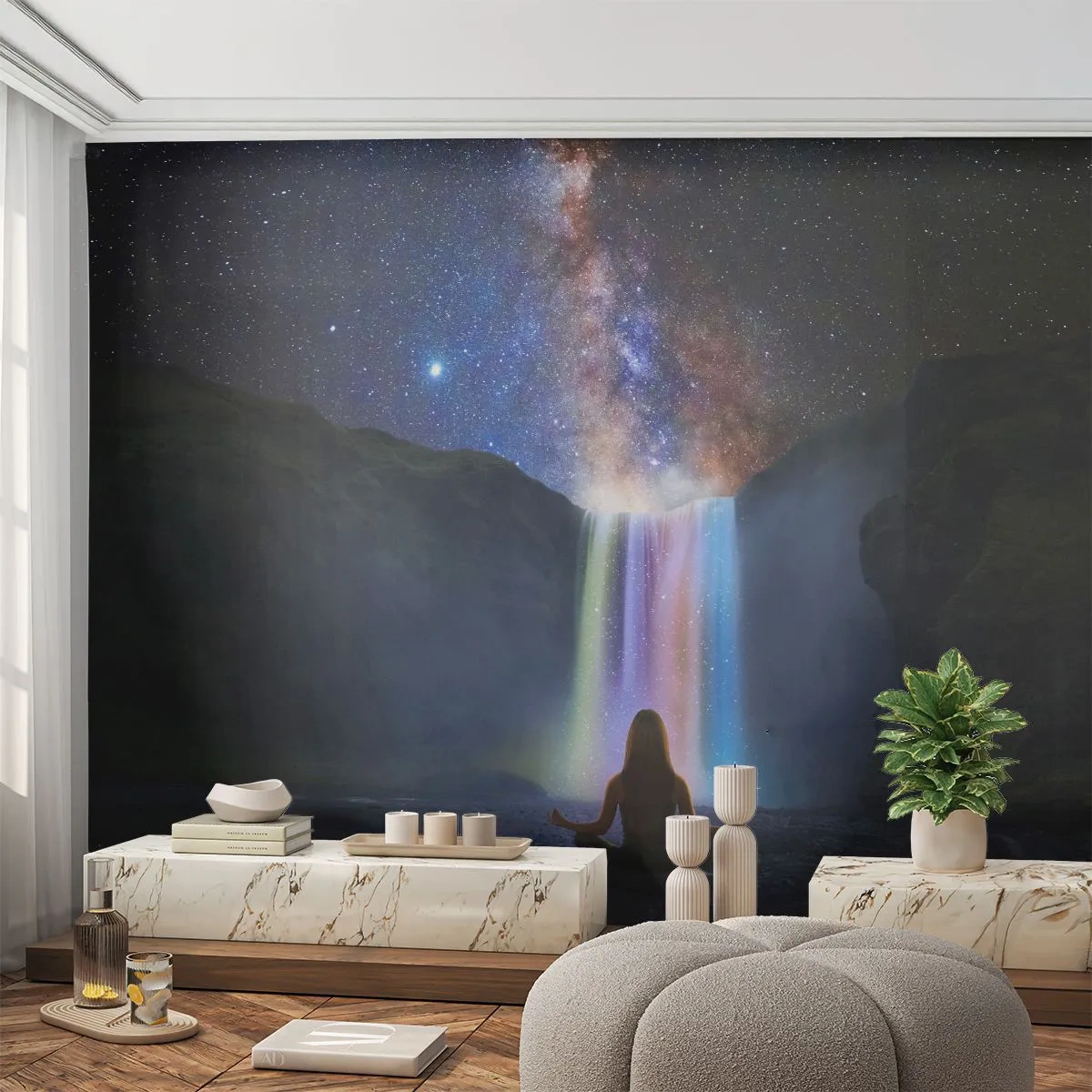 Fototapeta Premium Canvas - Absolutní harmonie - Abstrakce, Vodopád, Fantazie - 250x175 cm