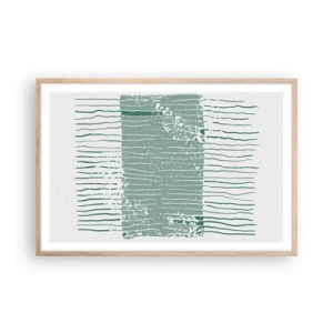 Plakát v rámu světlý dub - Mořská abstrakce - 91x61 cm