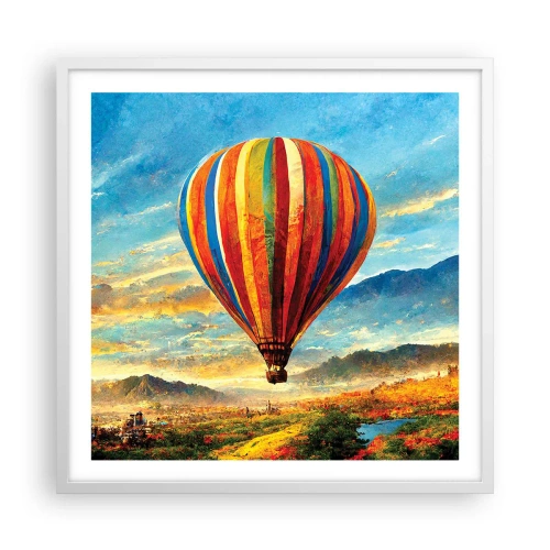 Plakát v bílém rámu - V tichu je toho vidět víc - 60x60 cm