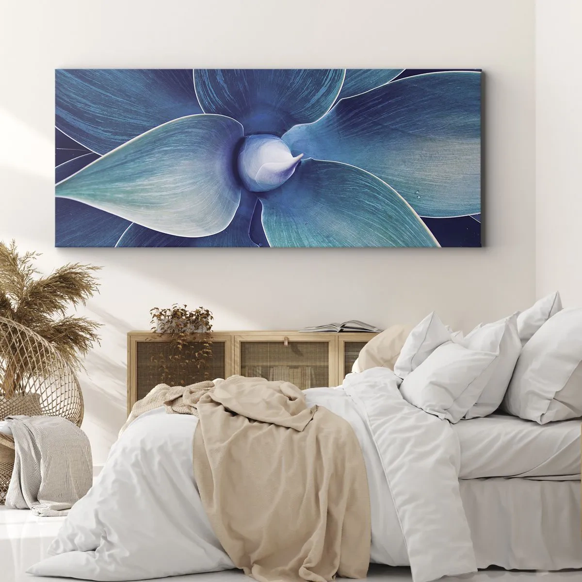 Obraz na plátně - Namodralý od nebe - 160x50 cm
