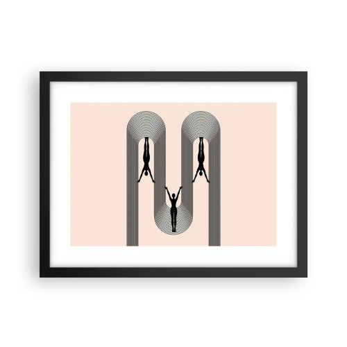 Plakát v černém rámu - Vzhůru nohama - 40x30 cm