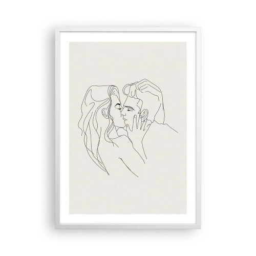 Plakát v bílém rámu - Zamotaní citem - 50x70 cm