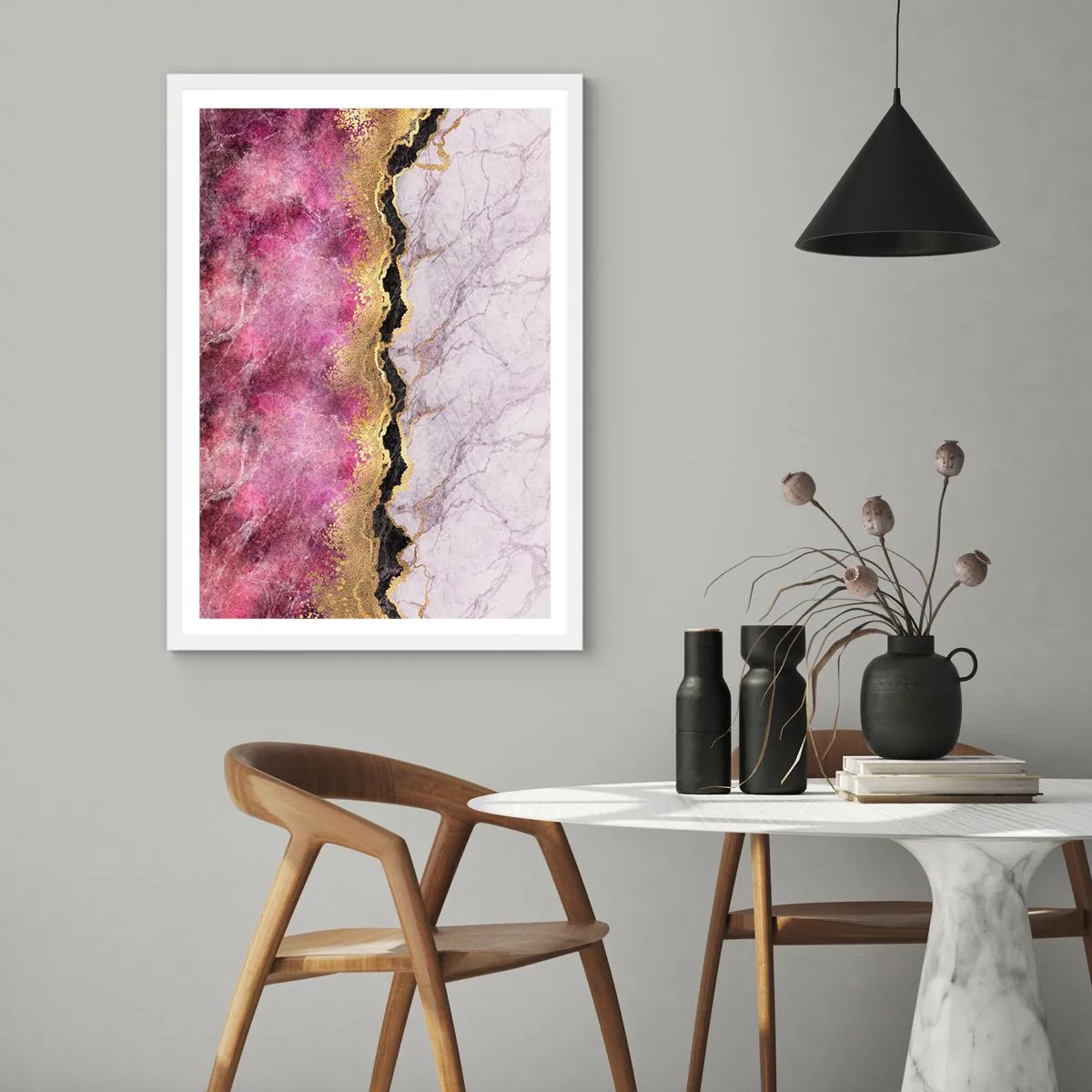 Plakát v bílém rámu - Na hranici - 70x100 cm