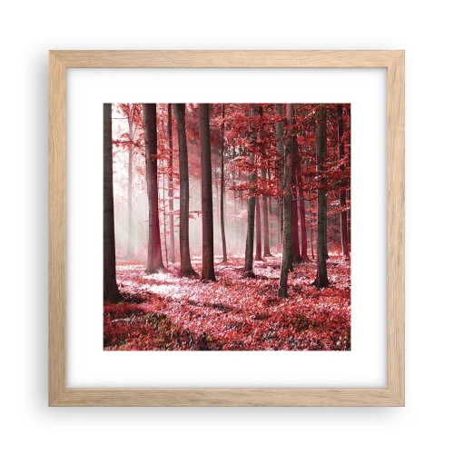 Plakát v rámu světlý dub - Červená je stejně krásná - 30x30 cm