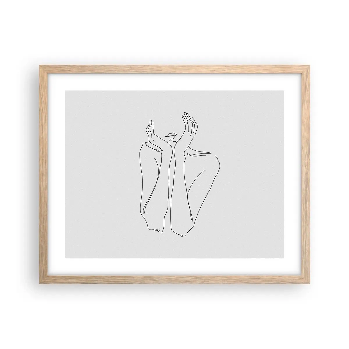 Plakát v rámu světlý dub - O čem sní dívky - 50x40 cm