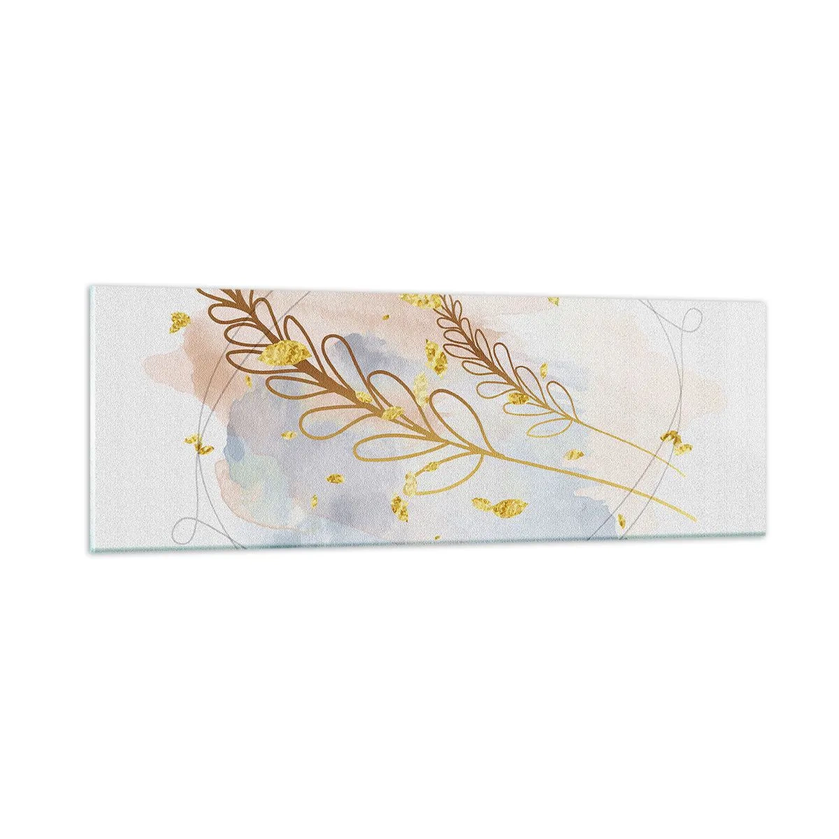 Obraz na skle - Zlatý závan - 90x30 cm