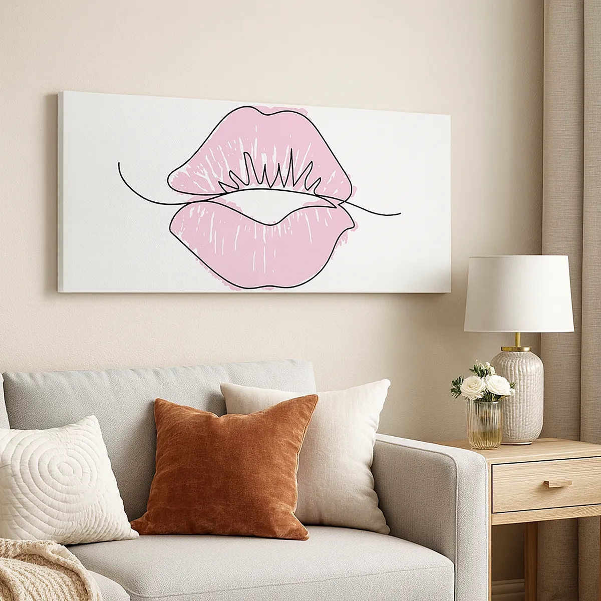 Obraz na plátně - Jsi připraven na polibek? - 30x30 cm