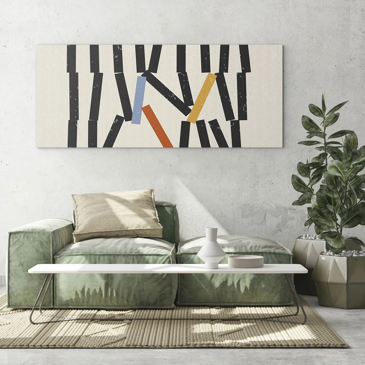 Obraz na skle - Domino – kompozice - 100x40 cm