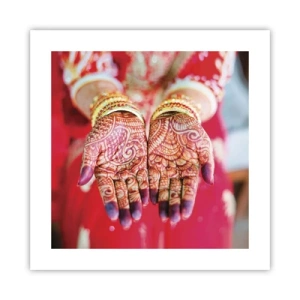 Plakát - Připravená chytit štěstí - 40x40 cm