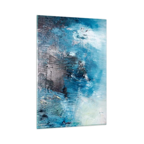 Obraz na skle - Rapsodie v modrém - 80x120 cm