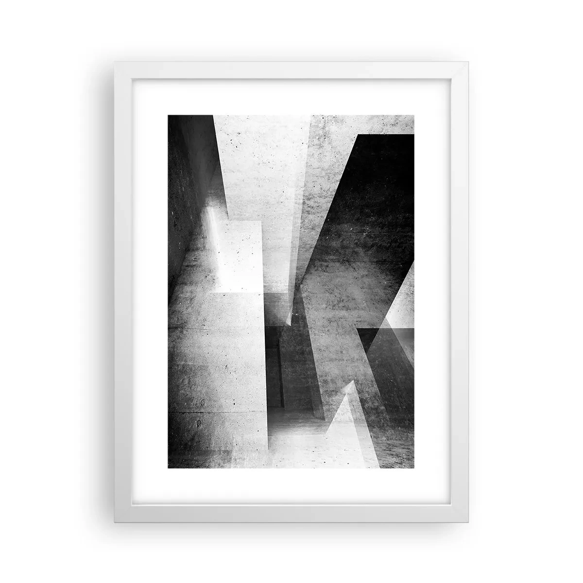 Plakát v bílém rámu - Struktura prostoru - 30x40 cm