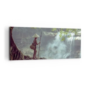 Obraz na plátně - Spřátelený s přírodou - 100x40 cm