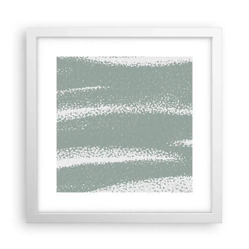 Plakát v bílém rámu - Abstrakce v zimním stylu - 30x30 cm