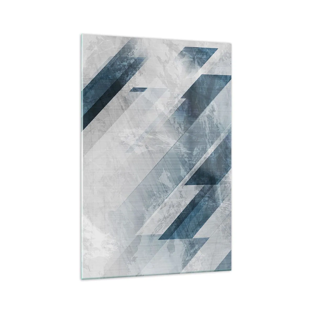 Obraz na skle - Prostorová kompozice – pohyb šedé - 70x100 cm