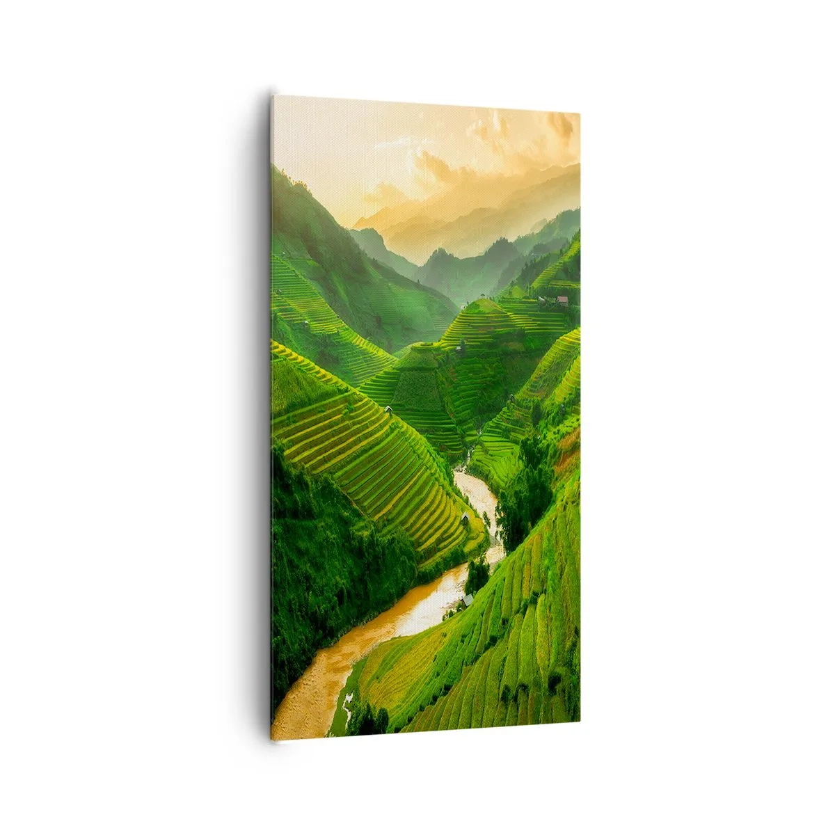 Obraz na plátně - Vietnamské údolí - 65x120 cm