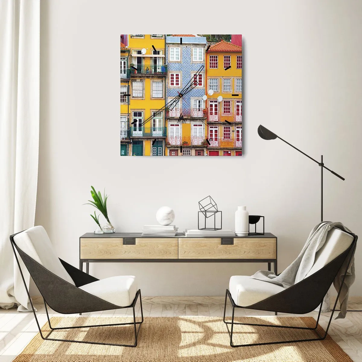 Nástěnné hodiny - Barvy starého města - 30x30 cm