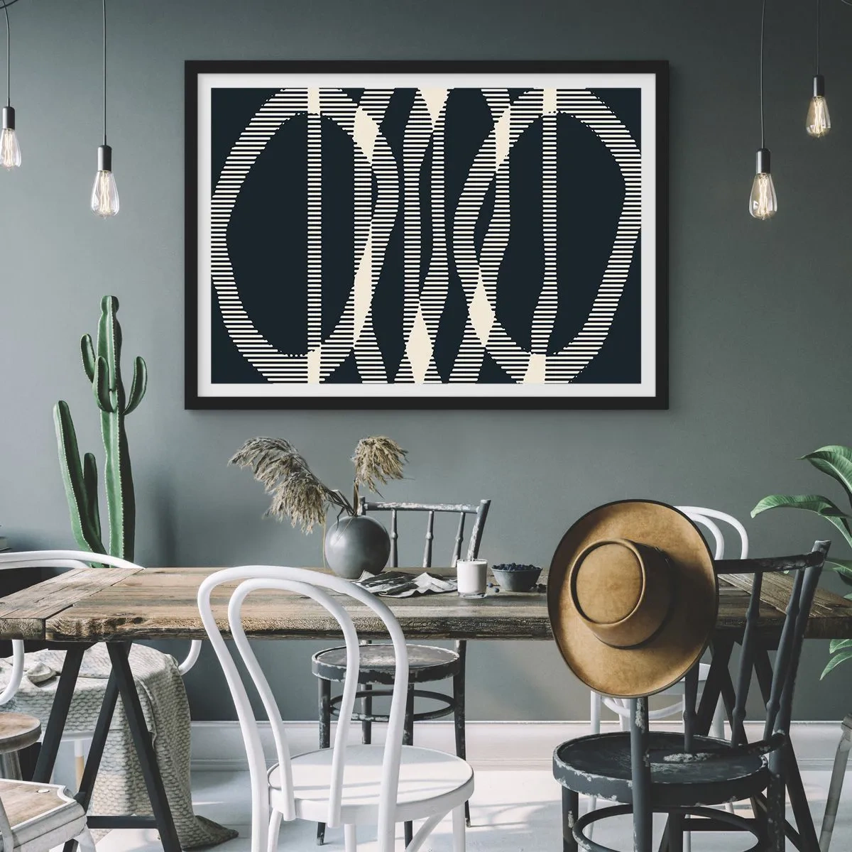 Plakát v černém rámu - Pokus o prolomení temnoty - 100x70 cm