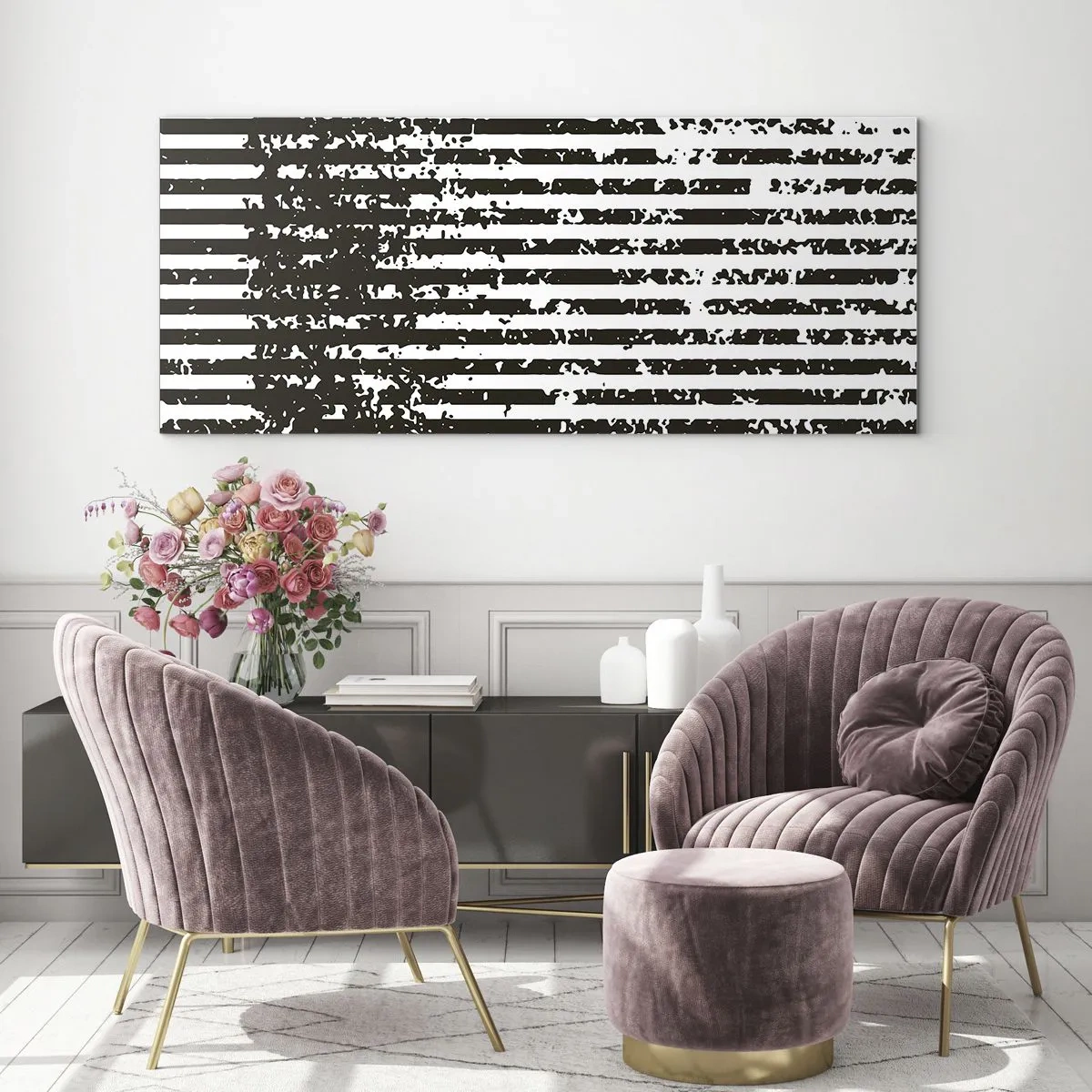Obraz na skle - Rytmus a šum - 120x50 cm
