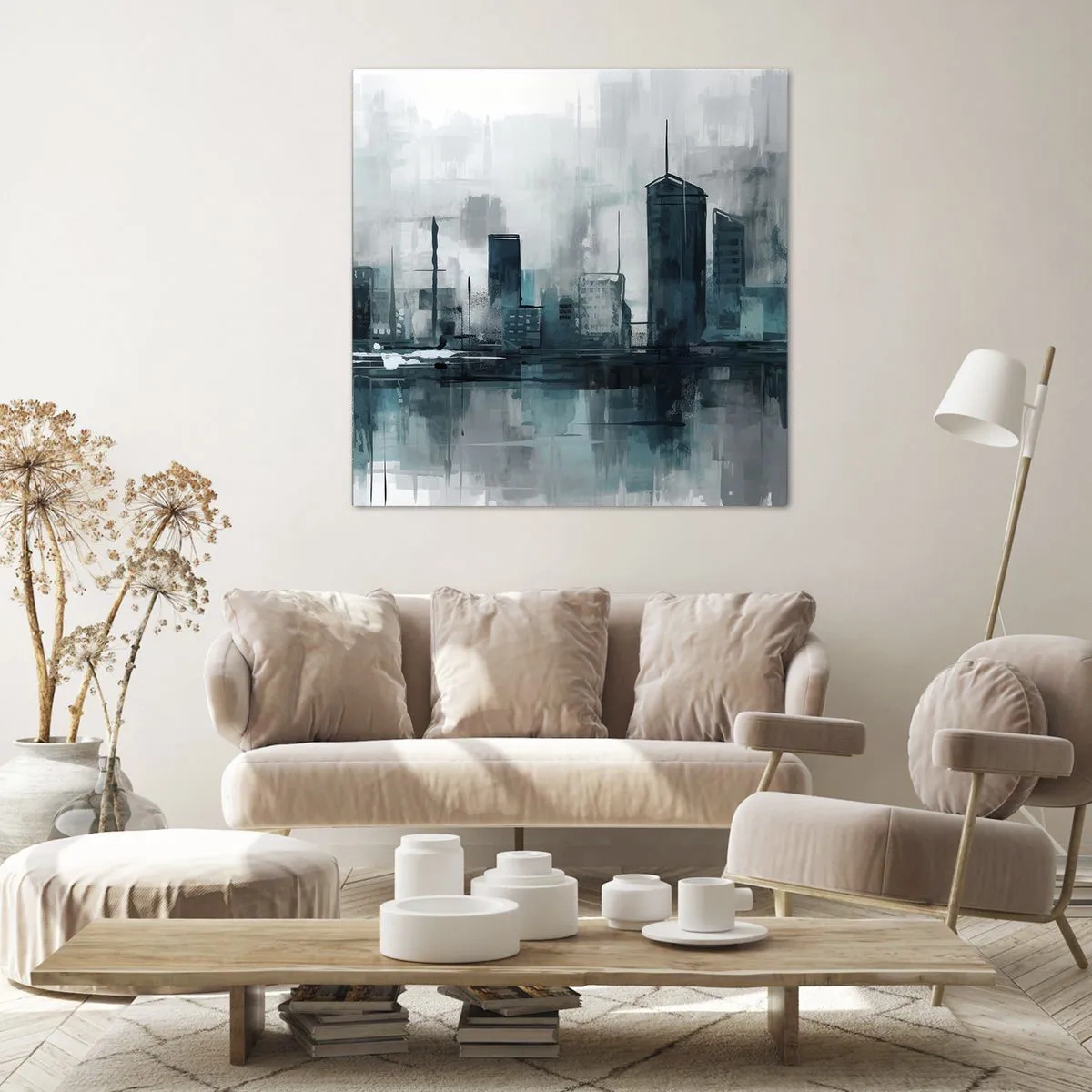 Obraz na plátně - Město v barvě deště - 50x50 cm