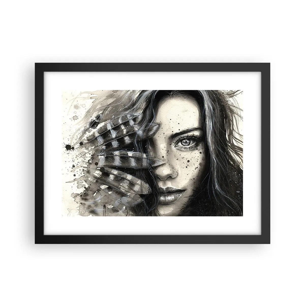 Plakát v černém rámu - Divoká krása - 40x30 cm