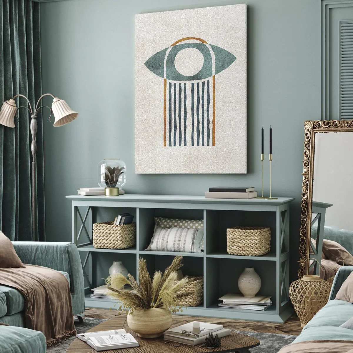 Obraz na plátně - Znaky a rituály - 55x100 cm