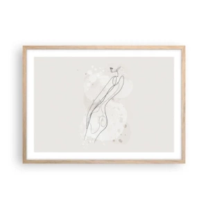 Plakát v rámu světlý dub - Zabloudit pohledem - 70x50 cm