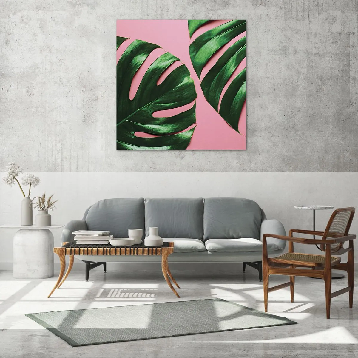 Obraz na skle - Zelené rendez-vous - 70x70 cm