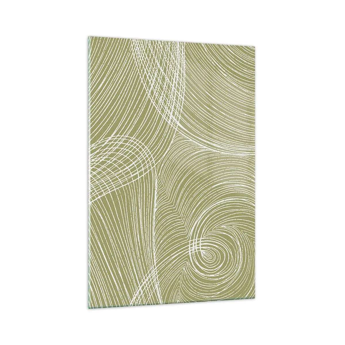 Obraz na skle - Mistrovská abstrakce v bílé - 70x100 cm