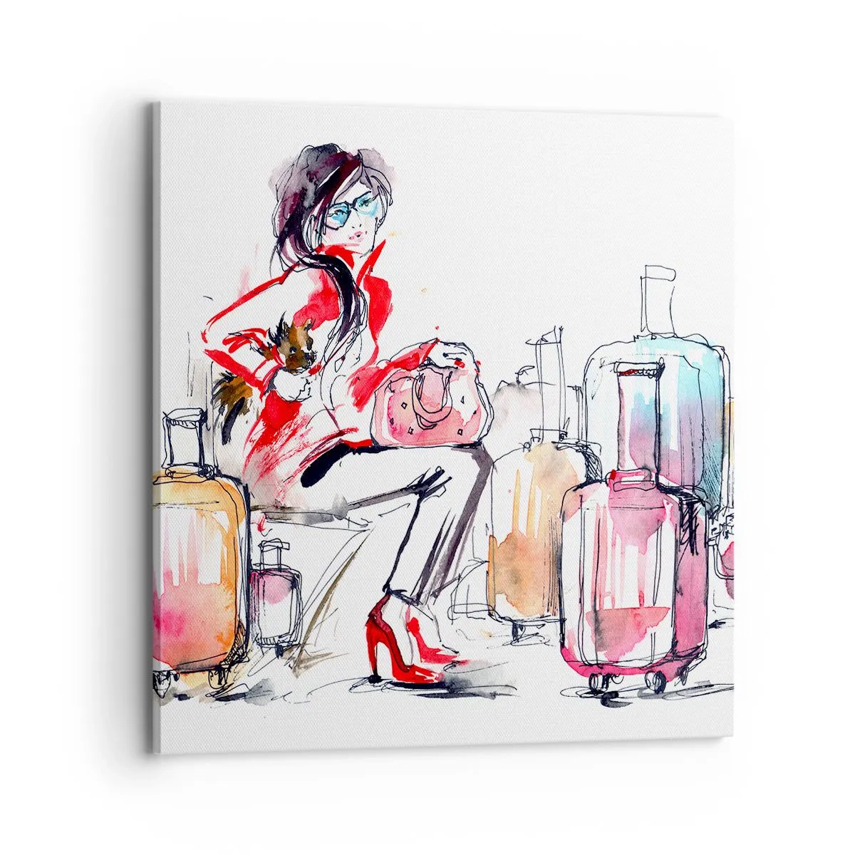 Obraz na plátně - Posaďme se před cestou - 70x70 cm