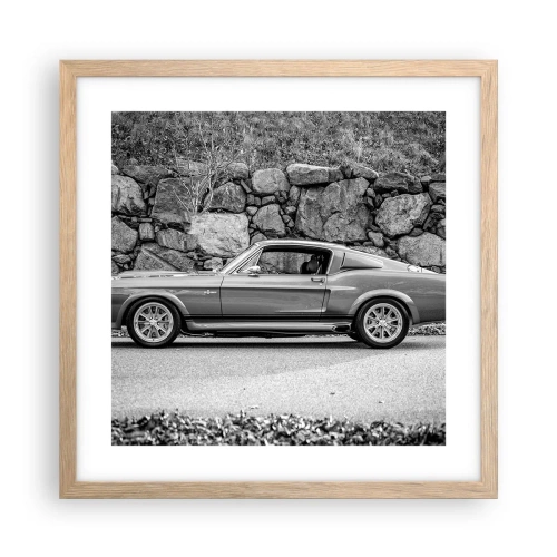 Plakát v rámu světlý dub - Legenda 60. let - 40x40 cm