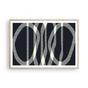 Plakát v rámu světlý dub - Pokus o prolomení temnoty - 100x70 cm