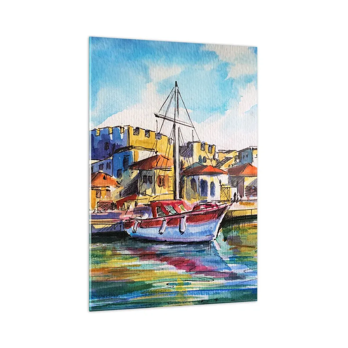 Obraz na skle - Duhové odpoledne - 70x100 cm